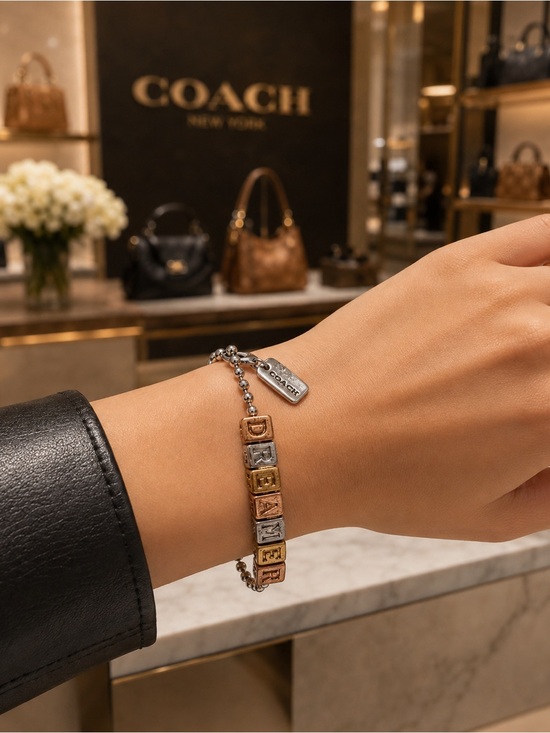 Coach Jewelry - Coach Rare RUNWAY DREAMER Letter Block Bracelet – Multicolor with dust bag.
